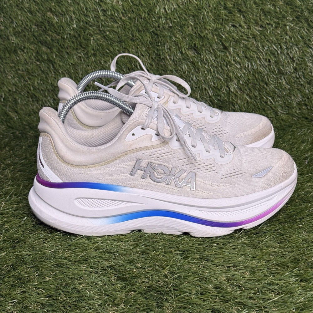 Hoka One One Bondi 9 Women's US Size 9.5B Cosmic Grey / White 1162012-CYWH